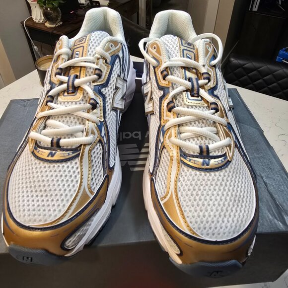 New Balance 740 U740HB2 Heron Blue/Vintage Indigo/Gold Metallic Mens Size 10 - Picture 4 of 15